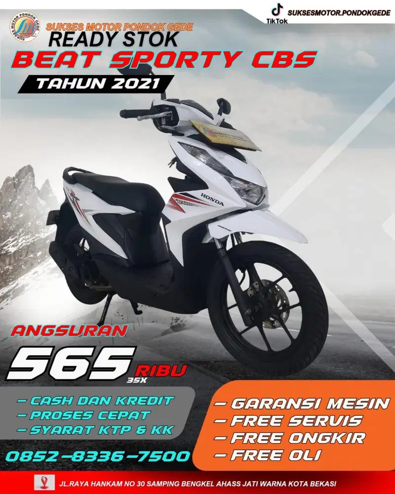 MOTOR BEKAS MURAH HONDA BEAT SPORTY CBS TAHUN 2021