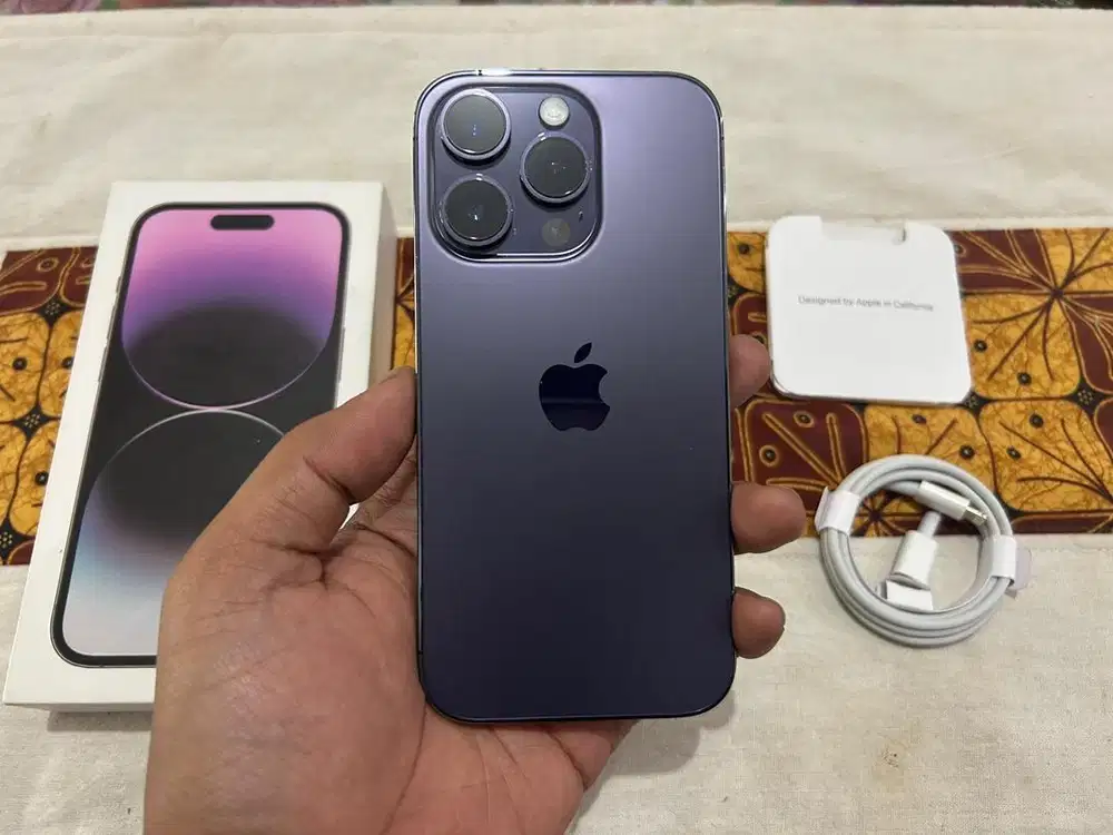 iPhone 14 Pro 128Gb Deep Purple Beacukai Dualsim Fisik Siap Pakai