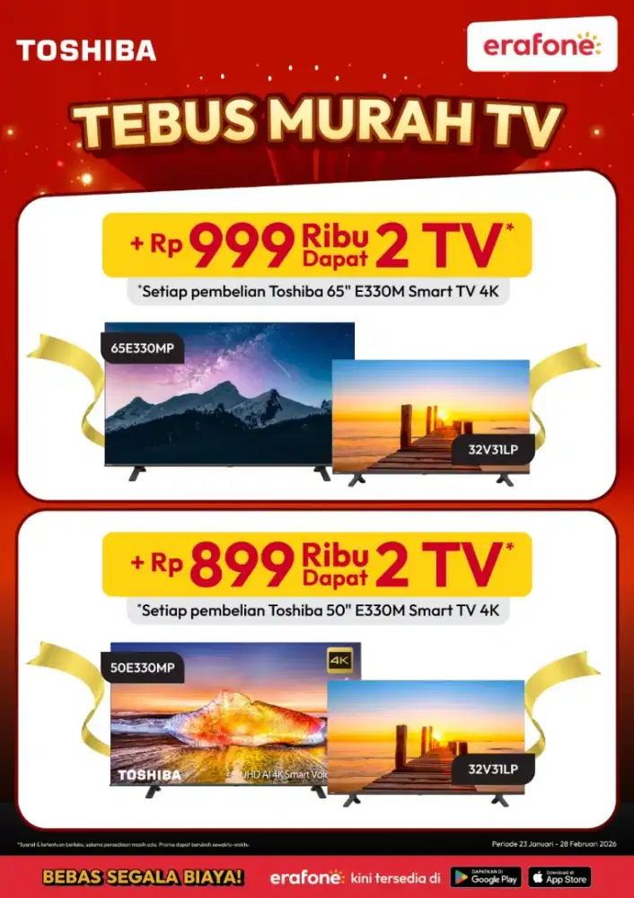 Promo Tebus Murah Smart TV Toshiba 50 inc cicilan 0%