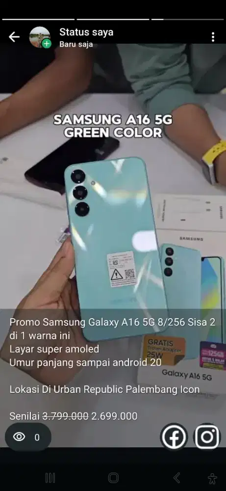Samsung Galaxy A16 5G 8/256 Garansi Resmi,Lokasi di Urban PI