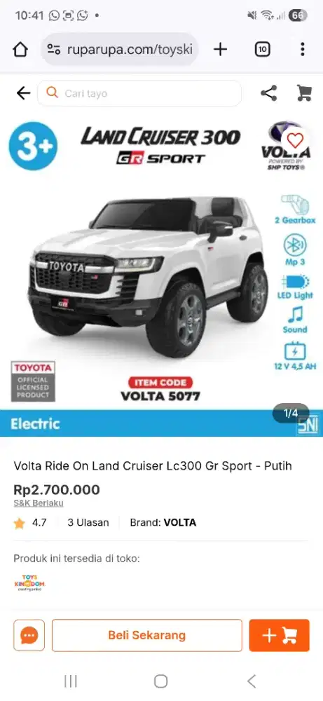 Mobil aki remote baru