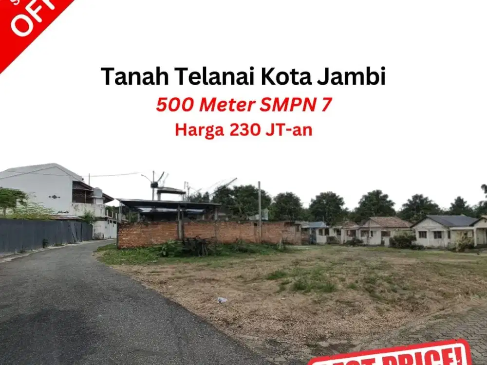 Tanah Telanaipura Dekat Kantor Gubernur Jambi