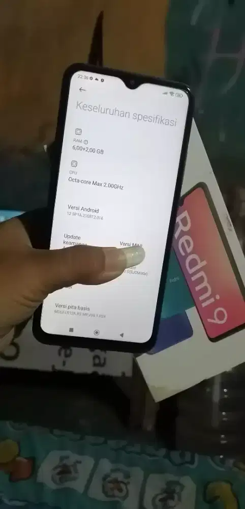 Xiaomi redmi 9 ram 6/128 lengkap ori 1200 nego
