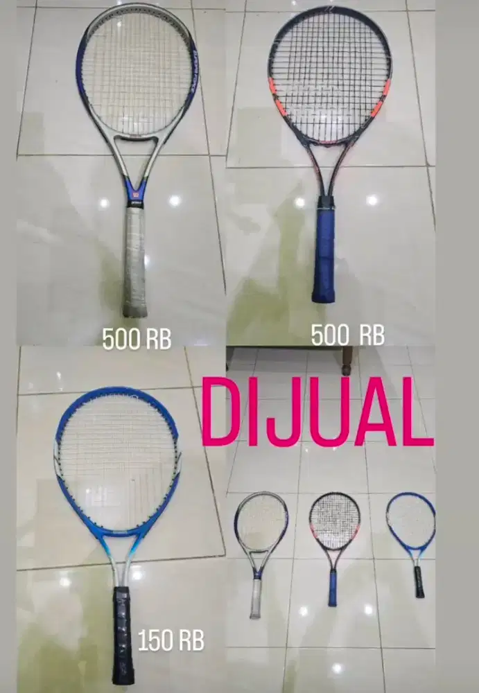 DIJUAL RAKET TENIS ANAK , DAN DEWASA. KONDISI APA ADANYA.