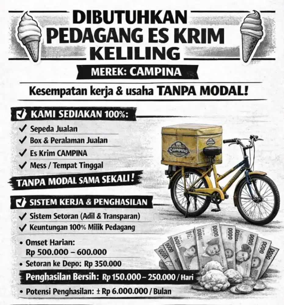 Lowongan kerja pedagang keliling