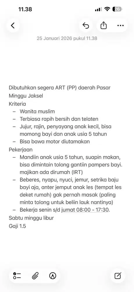 Lowongan kerja Art Pulang Pergi