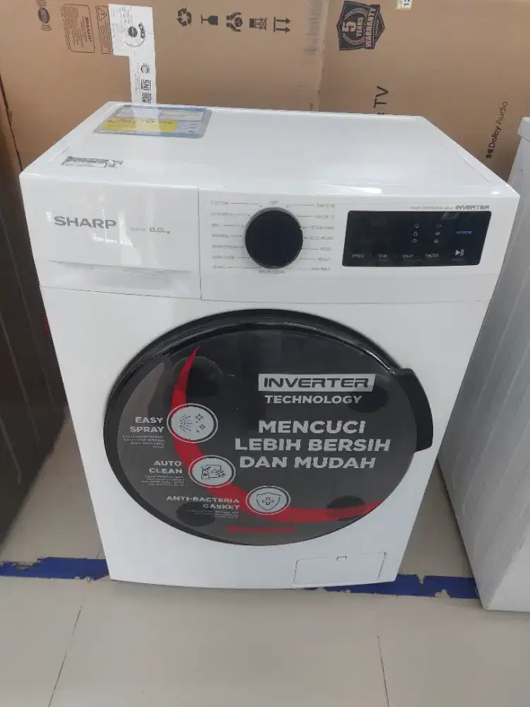 PROMO MESIN CUCI SHARP INVERTER BUNGA MULAI 0% GRATIS 1X CICILAN