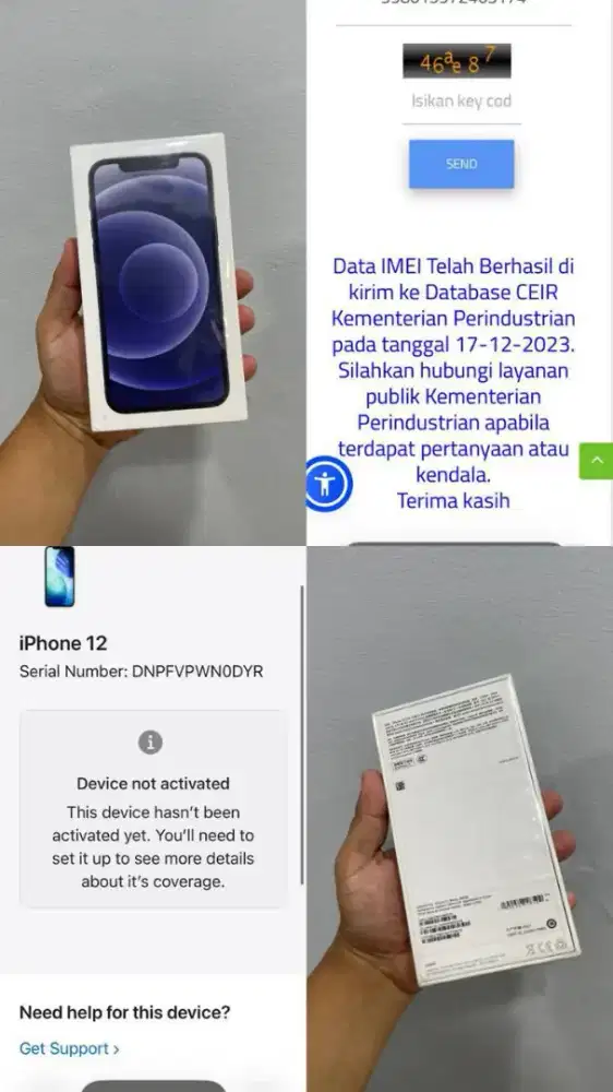iphone 12 256 cukai new segel box
