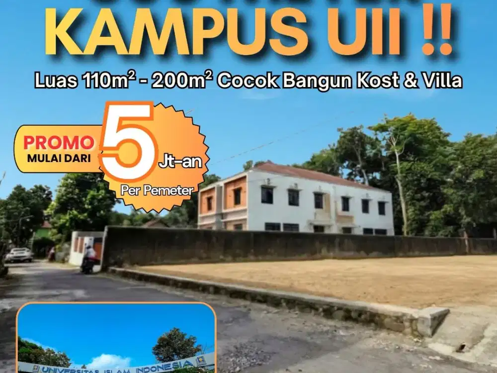 Tanah Jogja Dekat Kampus UII, Siap Bangun dan Legalitas SHM Pekarangan