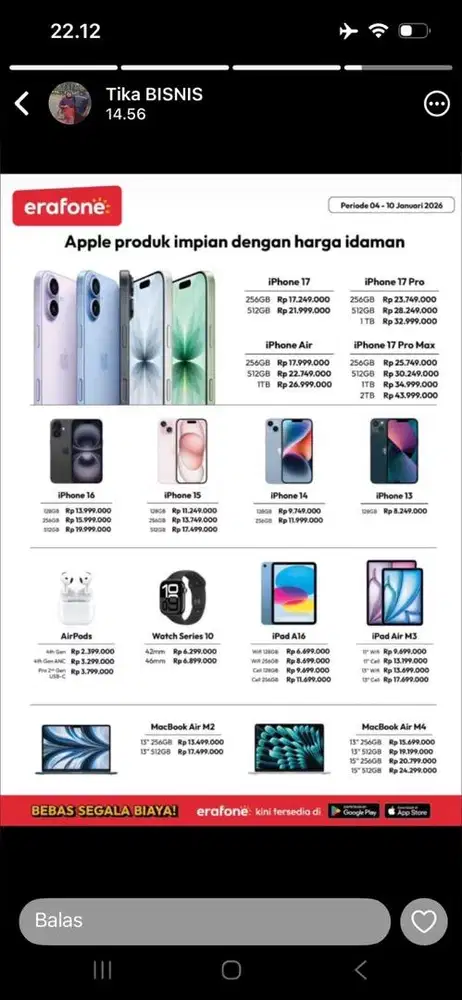 Kredit Iphone Series murah Leasing lotte capital