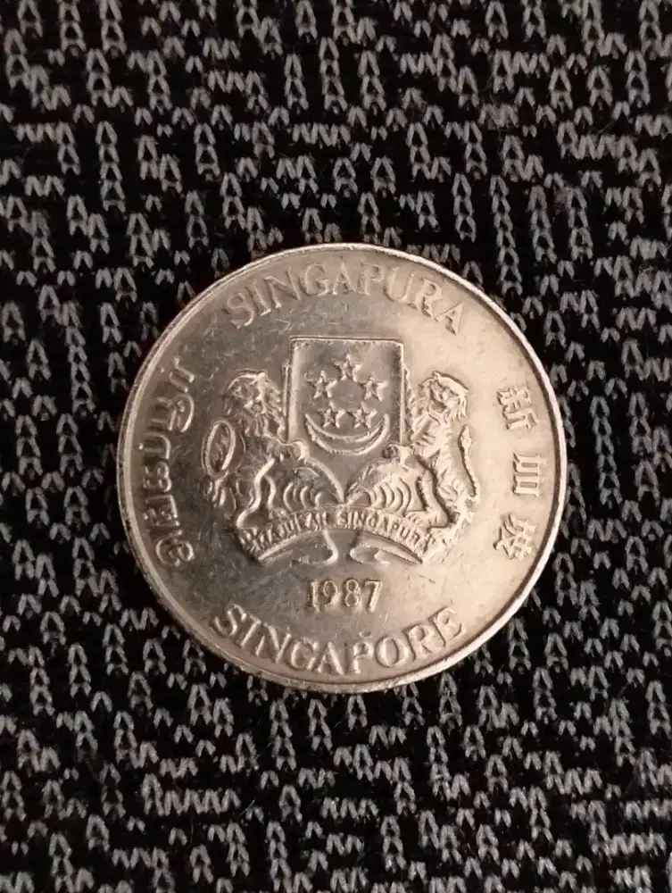 Uang koin Kuno 20 Cent Singapura