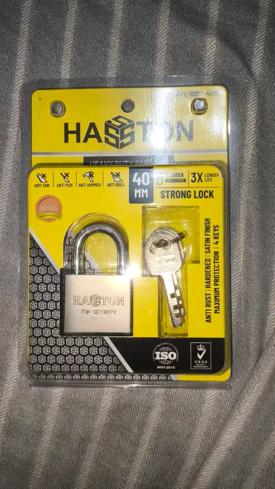 Gembok Haston 40mm panjang/pendek