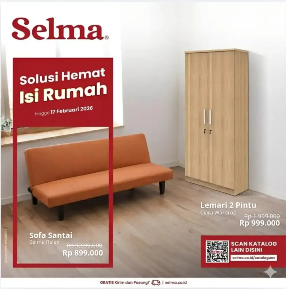 Lemari dan sofa bed selma