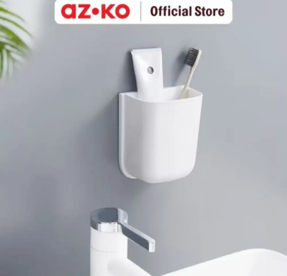 azko Stora Tempat Sikat Gigi Dengan Double Tape Ori
