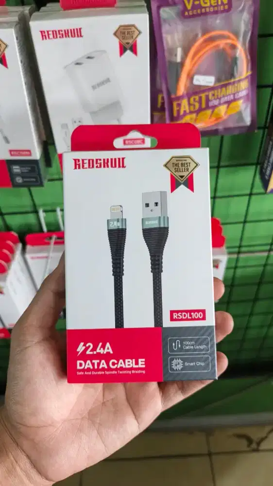 KABEL DATA LIGHTNING REDSKULL RSDL100