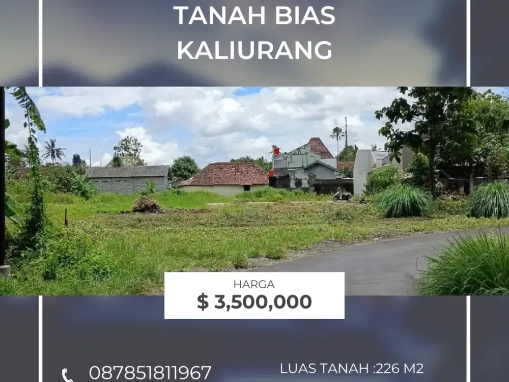 Tanah Jogja 2 Menit SD Bias Kaliurang SHM Pekarangan