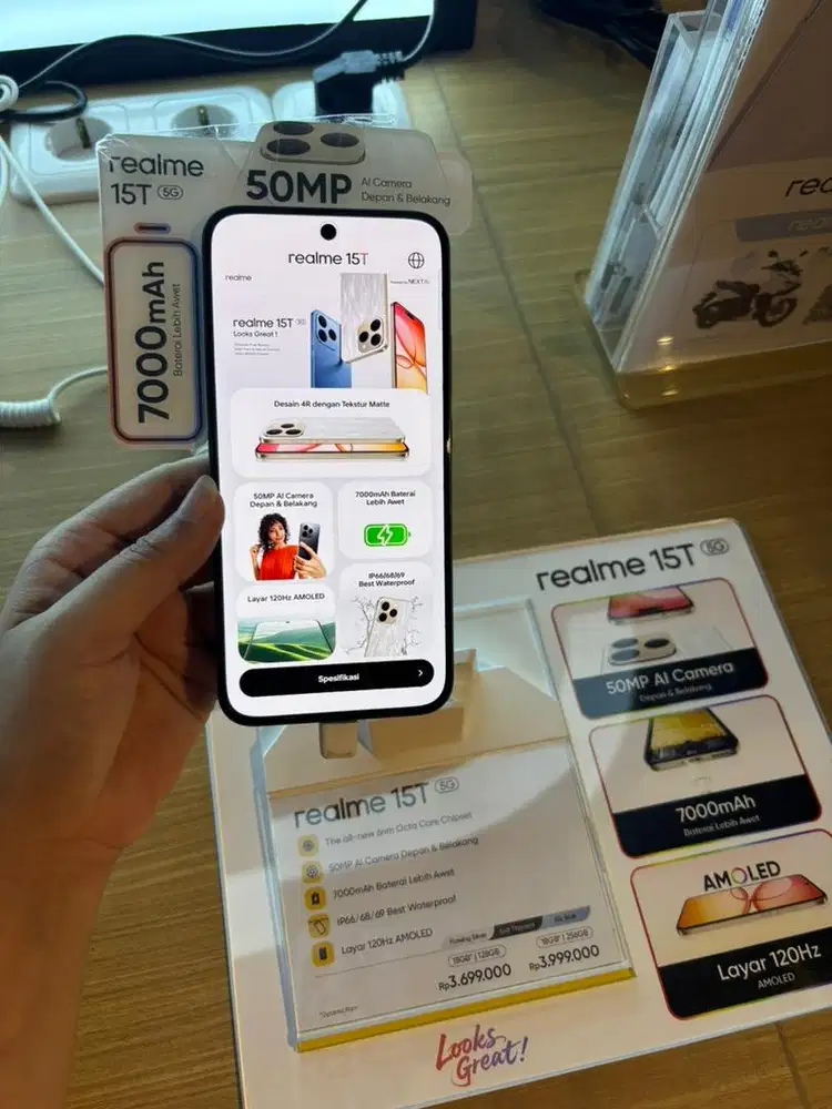 CICILAN REALMI 15T 128 Gb PROMO BUNGA RINGAN