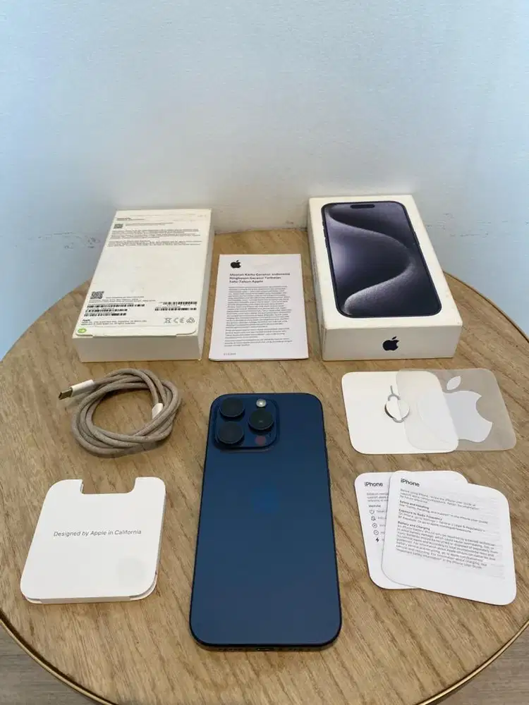 Second iBox iPhone 15 Pro 128GB Blue Titanium Fullset Anti Blokir