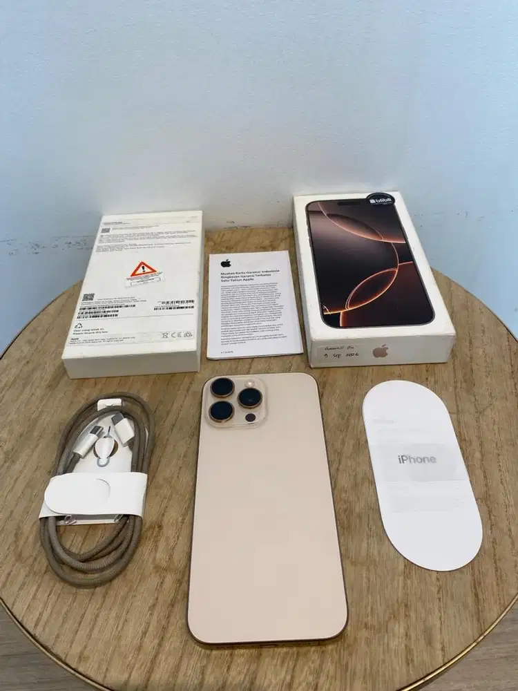Second iBox Garansi On iPhone 16 Promax 256GB Desert Titanium Fullset
