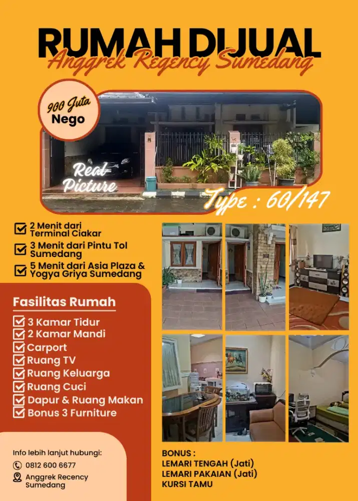 Rumah Dijual Kompleks Anggrek Regency Sumedang