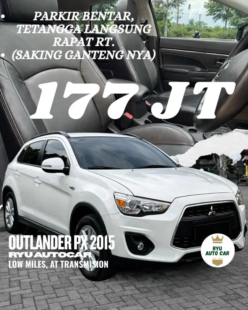 Outlander px 2015 putih odo 90 rb surat baru pajak panjang