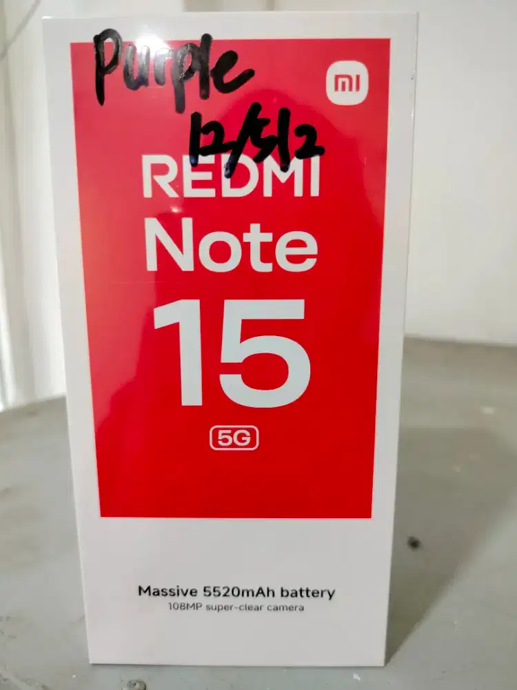 Xiaomi Redmi Note 15 5G 12/512 New Segel Box Garansi Resmi