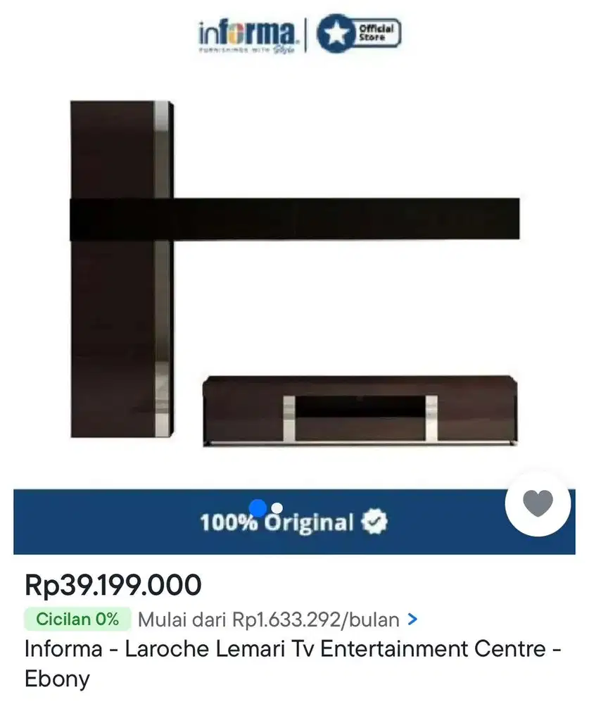 lemari tv Informa - Laroche Lemari Tv Entertainment Centre - Ebony