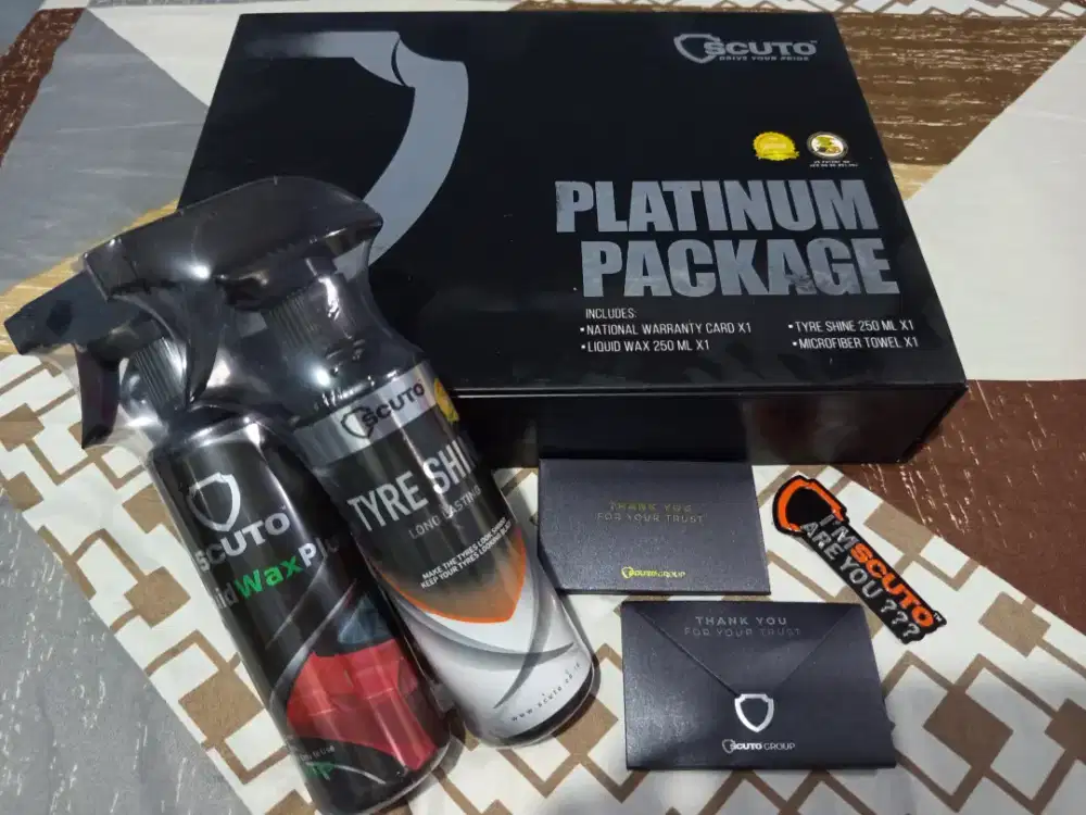 Liquid Wax Tyre Shine SCUTO PLATINUM PACKAGE