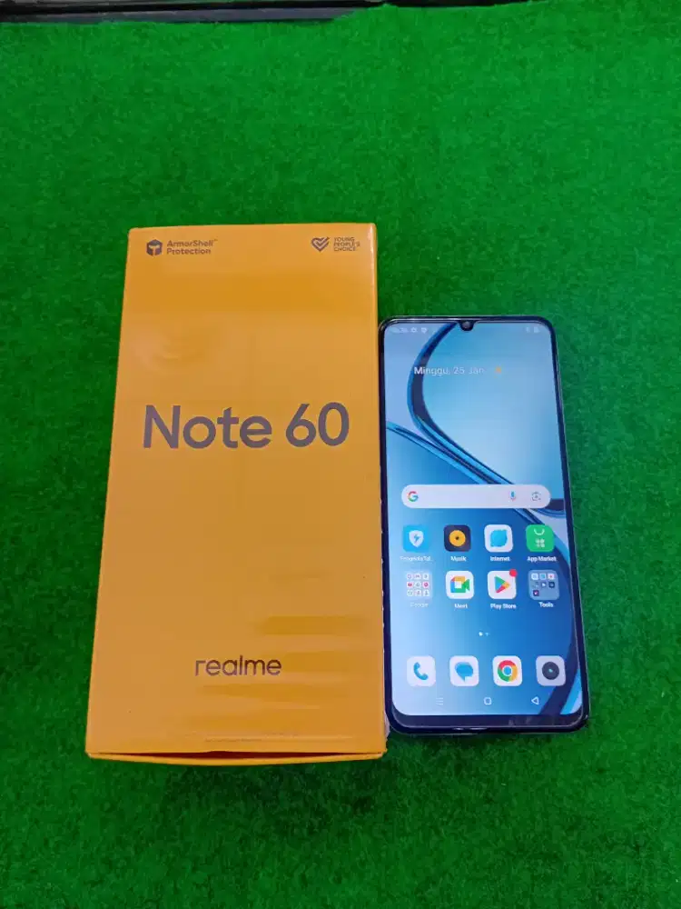 realme note 60 ram 4/64gb lengkap mulus