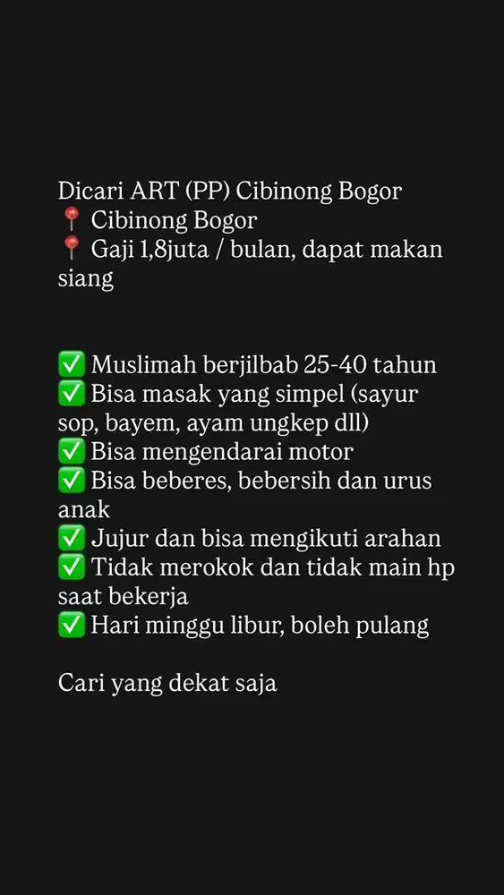 ART (Pulang Pergi) Cibinong Bogor