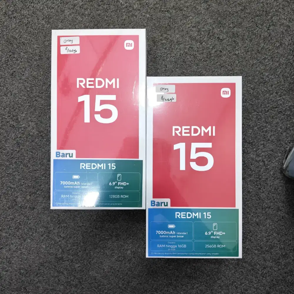 REDMI 15 128 DAN 256 GB