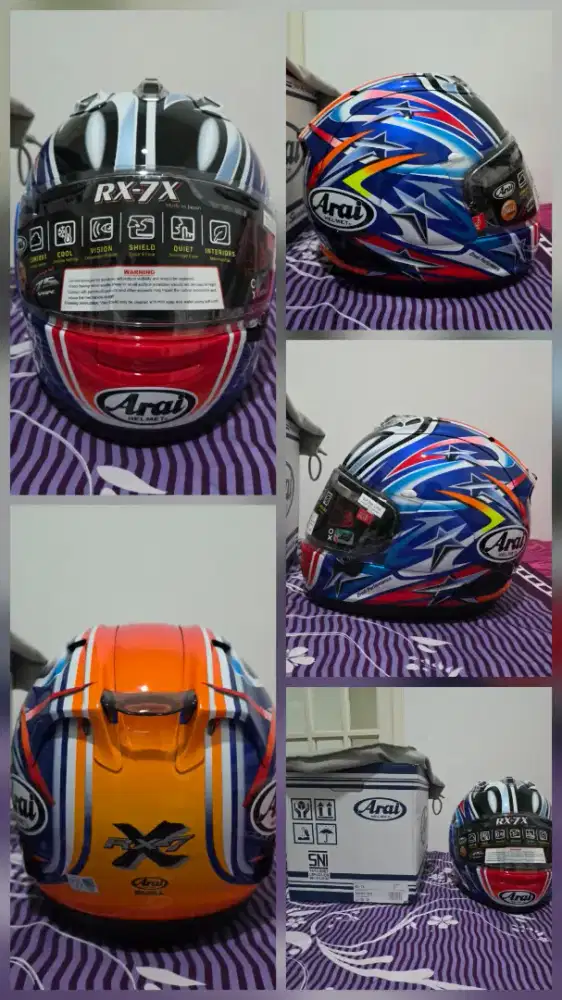 SNI Arai RX7X Nakano Red Super Mulus Fullset