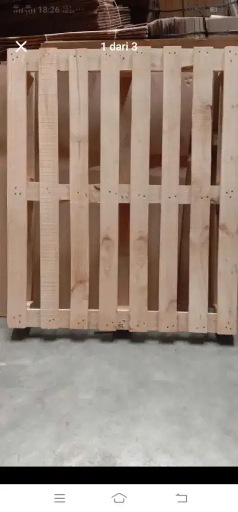 Pallet Kayu Jati Belanda dengan tinggi ±20 Cm dan ketebalan 12mm