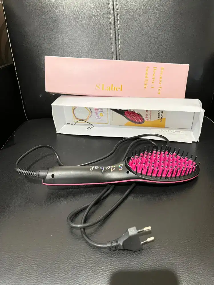 Hair Straightener Brush S Label - Preloved,Normal,Siap Pakai