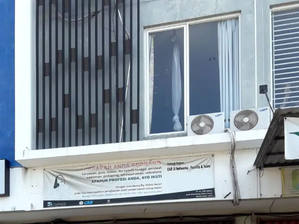 sewa  ruko 3 lantai di teluk naga, kampung melayu, tangerang. dekat pasar dan kantor kecamatan.