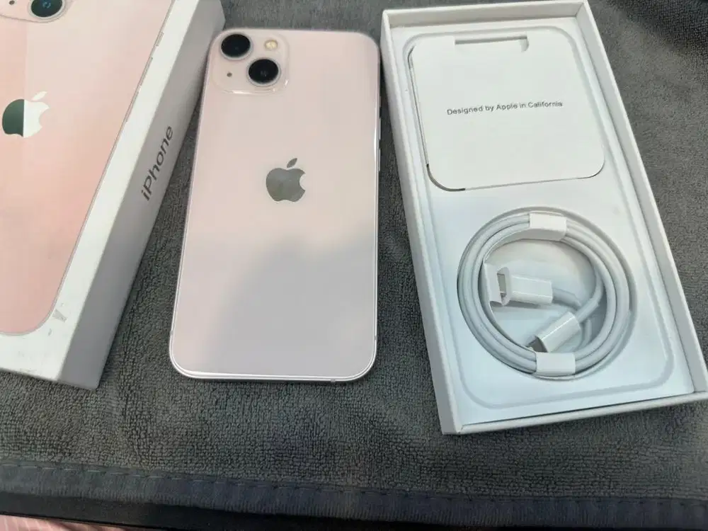 iPhone 13 256GB Pink Ex inter kemenperint bh 82% lengkap