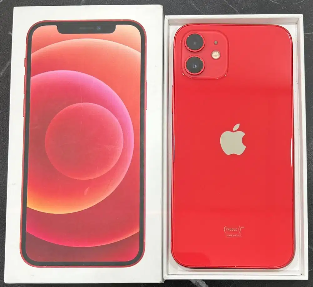 Iphone 12 128gb red garansi ibox nominus fullset