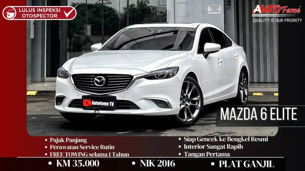 Mazda6 Mazda 6 Elite Full Spec White On Beige NIK 2016