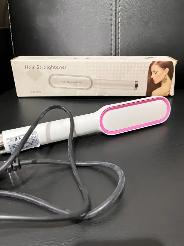 Hair Straightener Brush HQT-909B – Preloved, Normal, Box Lengkap