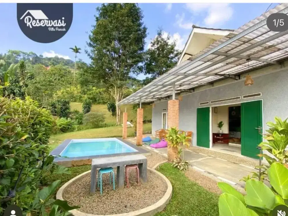 Dijual Villa Manara 2 di Puncak Bogor LT 1019 SHM IMB Harga Nego Sampai Jadi