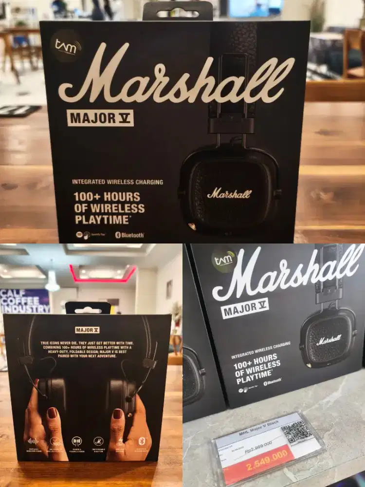 JUAL Marshall Major V Headphone - Black (Masih SEGEL alias BARU)