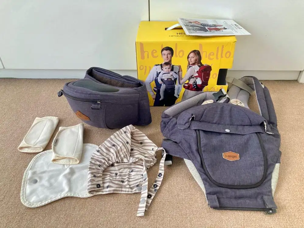 PRELOVED I-Angel Hello Hipswat Carrier 100% ORI Warna Charcoal