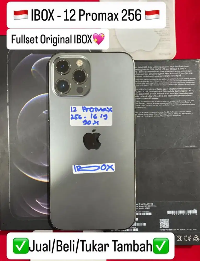 Iphone 12 promax 256gb ex ibox bisa di cicil 0%