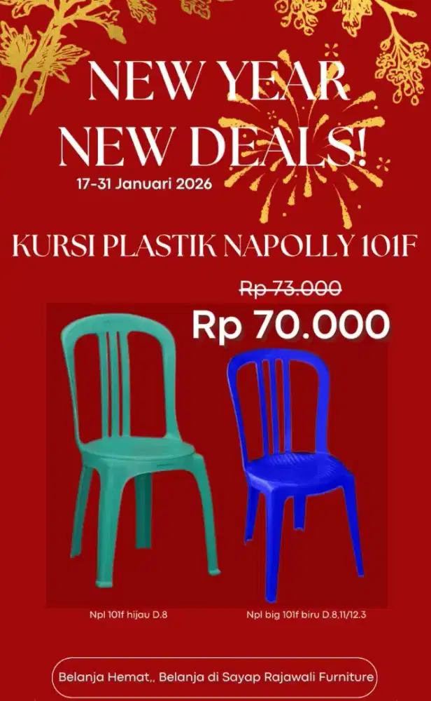 Promo kursi plastik napolly murah area jogja (fir)
