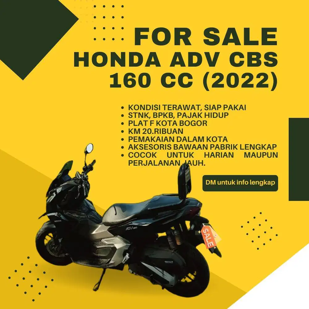 FOR SALE Honda ADV CBS 160 CC (2022) - Kota Bogor