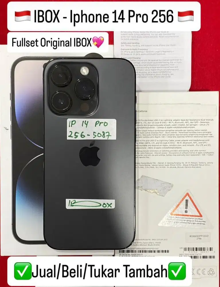 Iphone 14 pro 256gb ex ibox bisa dicicil 0%