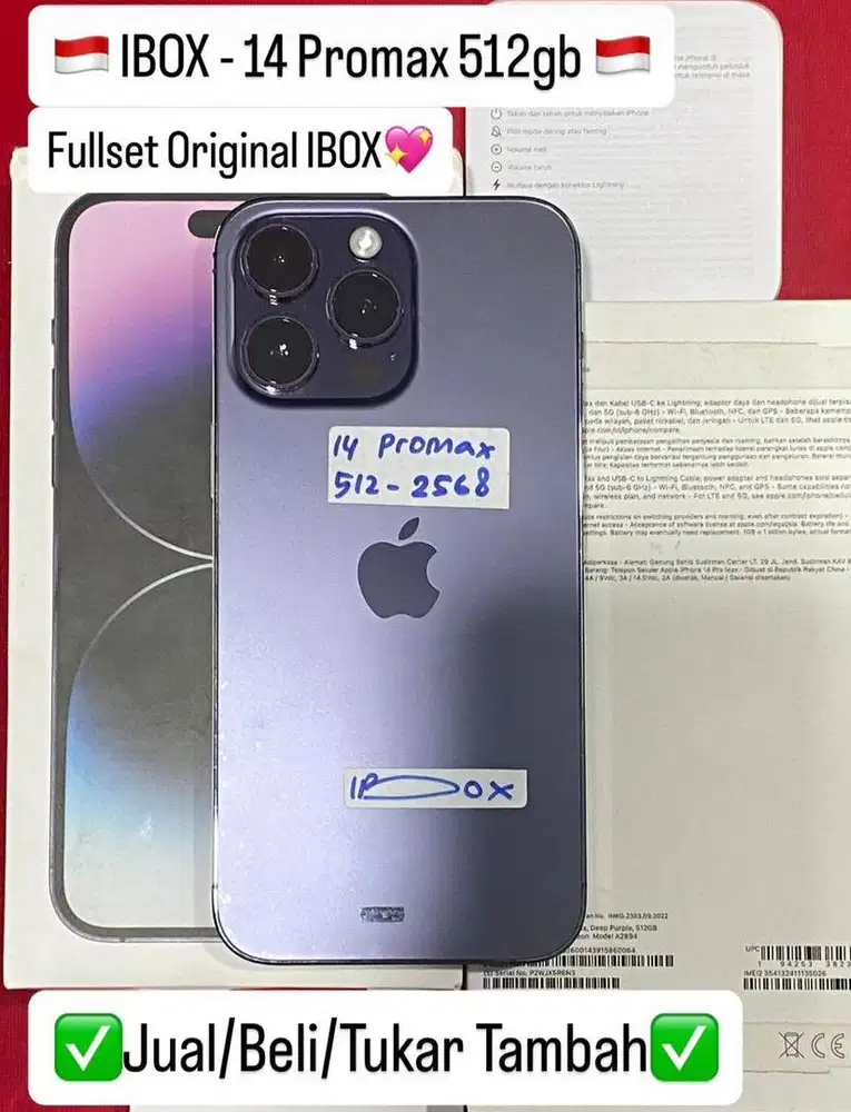 Iphone 14 promax 512gb ex ibox bisa di cicil 0%