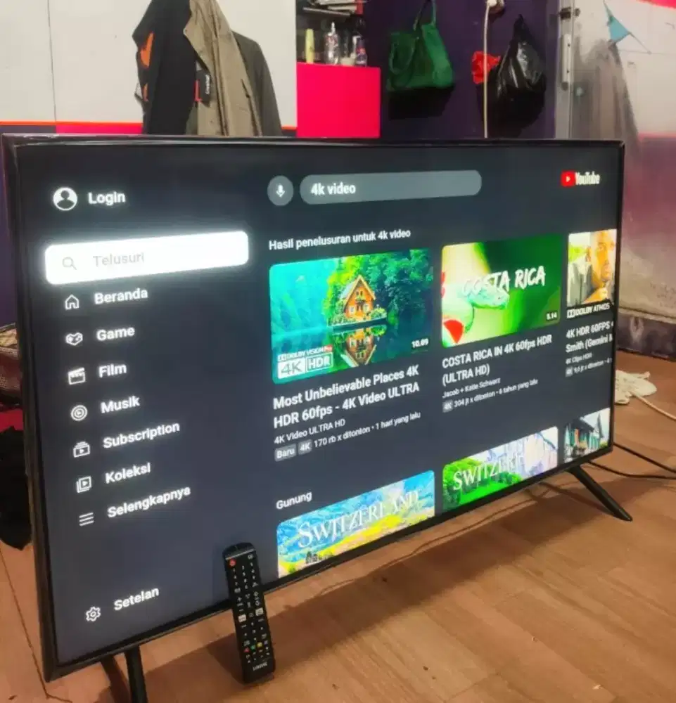 TV Smart 4K 55 Samsung UHD Support you-Tobe Netflik dll (No-Minus)