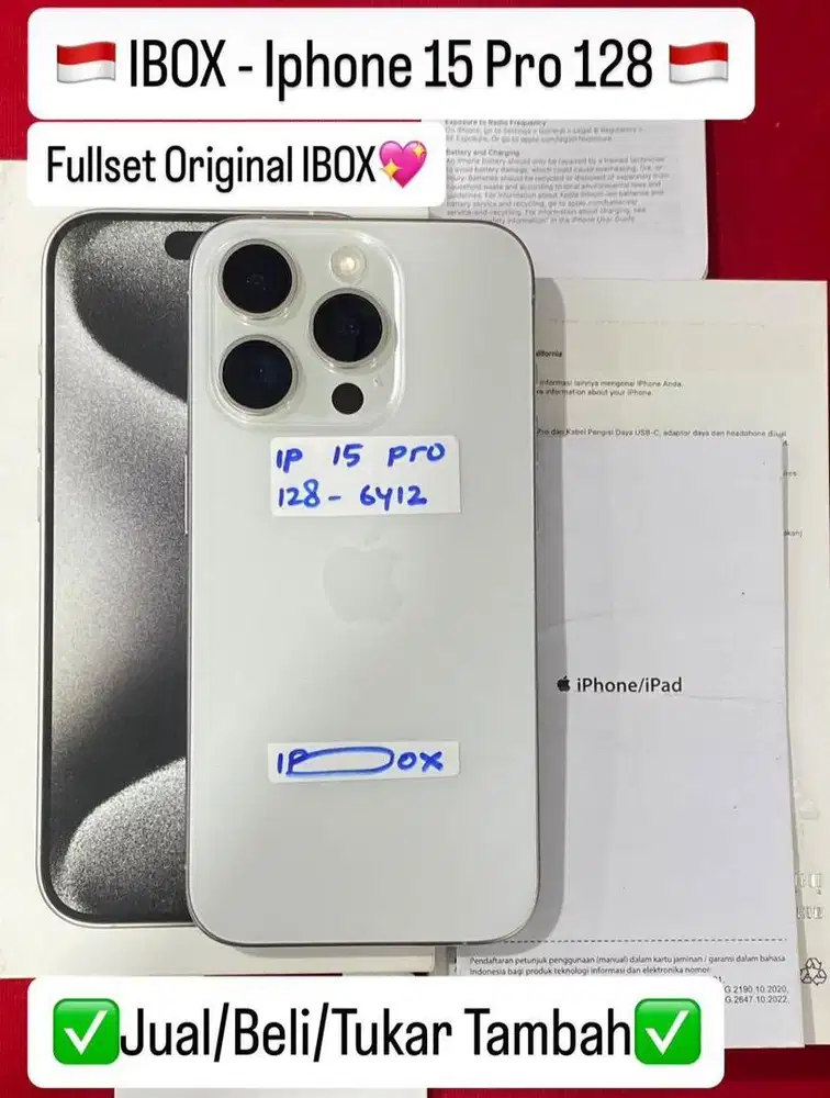 Iphone 15 pro 128gb ex ibox bisa di cicil 0%