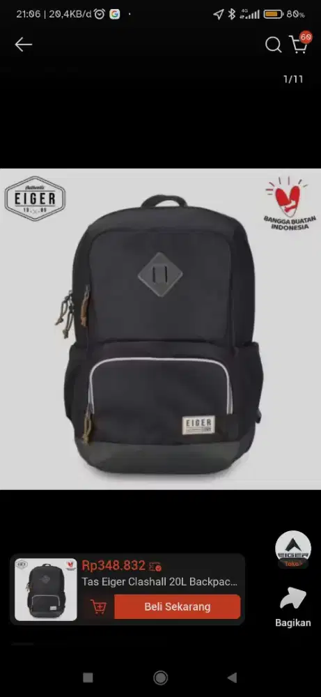 EIGER CLASSHALL PACK 20L BACKPACK